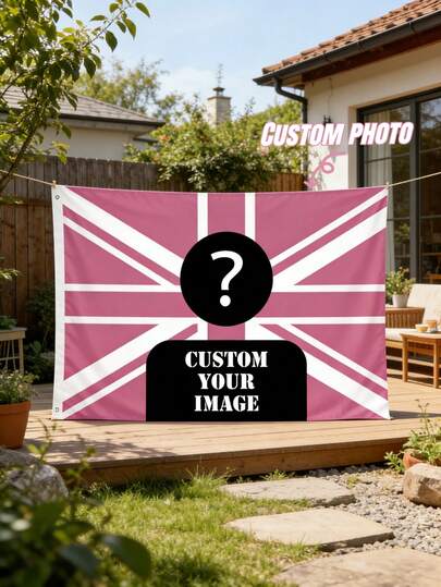 1pc Customized Flag | Personalized Flag With Custom Design | Pre-Drilled Holes | Indoor/Outdoor Home Decor | Modern Custom Design | Unique Gift For Him/Her, Family, Friends, Pets | Suitable For Anniversary, Valentine's Day, Birthday, Mother's Day, Father's Day, Graduation, Housewarming | Applicable For Restaurant, Living Room, Bedroom, Office, Tea Room