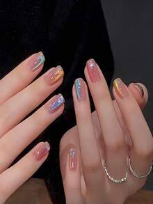 LYTTOA 10毫升普吉岛猫眼凝胶指甲油，日落渐变闪光，1件/6件夏季美甲套装 - 彩色 - 查看 2