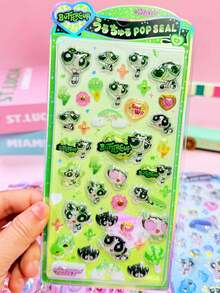 Hình dán 3D dập nổi dễ thương theo phong cách Powerpuff Girls, quà tặng khuyến mãi. - Nhiều màu - Xem 9