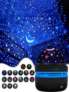 Proyektor Aurora, Lampu Malam Berbintang LED, Cocok untuk Kamar Tidur, Dekorasi Home Theater, Natal, Halloween, Pernikahan, Hadiah Pesta - Kompatibel dengan Power Bank, Adaptor (Tidak Termasuk Baterai, Termasuk Komponen Elektronik) - cahaya polikromatik - View 9