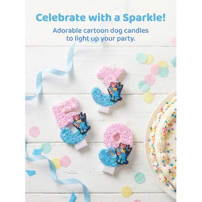 1pc Beautiful Light Blue Candle. 1 Gift Set. 1 Beeswax Candle For Decorating Party Cakes And Desserts. 1 Commemorative Number Candle.