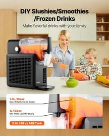 Slushie Machine, 2.6L/88oz No Ice Needed Slushy Machine For Home, Frozen Drink Maker With 5 Preset Programs, Margarita Machine With Self-Cleaning, Frozen Margaritas, Frappés, Milkshake & More - View 5