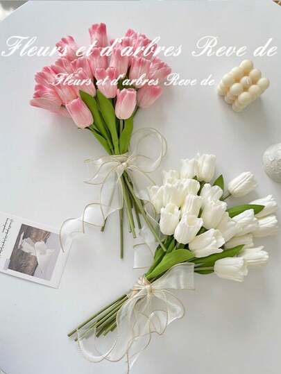 3pcs/10pcs Artificial Tulips - Available In A Variety Of Colors, Perfect For Living Room And Dining Table Decorations. These Fade-Resistant, Nordic-Style Home Decor Items Are Ideal For Anniversaries And Parties. Suitable As Mother's Day Gifts, Valentine's Day Gifts, Small Gifts, Table Decorations, Weddings, Parties, DIY Bouquets, Home Decor, Plastic Flowers, Ornaments, Easter, Valentine's Day Wreaths, Wedding Bouquets, Back-To-School Room Decorations, School Supplies, Etc.
