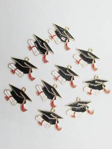 10 piezas/paquete Accesorios de Borla de Graduación DIY Joyería Colgante Temporada de Graduación - Multicolor - Ver 3