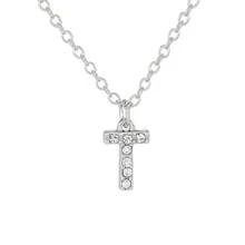 26 piezas Nuevo collar de letras en inglés con incrustaciones de rhinestone de diseño minimalista y elegante para mujeres - b - Ver 8