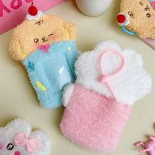 1pc Super Cute Furry Transparent Cartoon Card Holder, Ins Style Cartoon Plush Card Holder, Three Inch Photo Star Card Display Pendant, Multifunctional Id Card, Work Card, Student Card, Teacher Card, Medical Chest Card Available - A - View 7