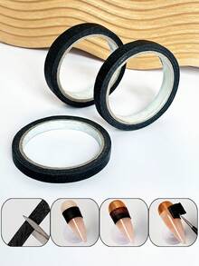 Băng keo che móng màu đen, băng keo chống lem màu, dụng cụ chăm sóc móng thực tế, không trong suốt, có thể tháo rời, phụ kiện tạo kiểu móng nghệ thuật. - Nhiều màu - Xem 5