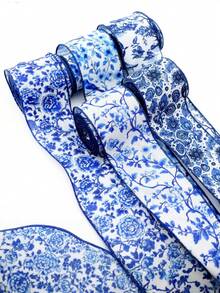 1Roll 5 Yards Flower Embroidered Webbing Sewing Lace Ribbon DIY Craft Clothing Accessories, - Multicolor - View 7