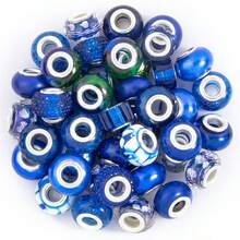 30/50/100 hạt đệm lỗ lớn nhiều màu sắc, thích hợp làm đồ trang sức, hạt nhựa nhiều màu sắc phù hợp để tự làm vòng tay và dây chuyền. - Nhiều màu - Xem 9