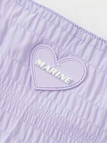 Balabala 女童层叠连衣裙飘逸轻盈透气假两件套可爱时尚夏季套装 2026 - 紫色調 - 查看 4