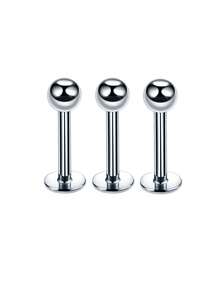 3/4 chiếc khuyên môi bằng thép không gỉ 16G, khuyên mũi, trang sức xỏ khuyên, khuyên tai Monroe, khuyên sụn tai, khuyên xoắn ốc, khuyên tròn 6/8/10/12mm - Nhiều màu - Xem 9