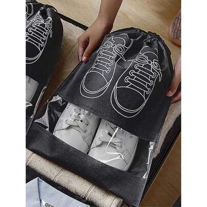 1-20pcs Travel Shoe Bags, Portable Drawstring Dust-Proof Shoe Storage Bags, Non-Woven Fabric Shoe Organizer Suitable For Sneakers And Boots