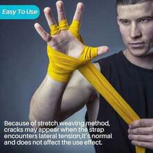 Long Boxing Wraps, Elastic Hand Wraps For Kickboxing, Muay Thai, Karate, Sports Fitness Wrist Support - Wristband - View 10