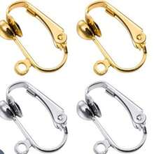 10/36pcs Clip-On Earring Converter, With Easy-Open Rings No Piercing Needed, For DIY Jewelry Making Kit, Gold/Silver Available, Suitable For Women & Girls, Great For School & Party, Ideal Gift For Jewelry Lovers - Earring Converter - View 1