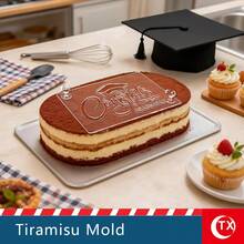 Transparent Acrylic Tiramisu Powder Sprinkle Template, Rectangular Baking Mold, Cake Printing Board Spray Flower Mold, Used For Graduation Ceremony Celebration, Party Decoration, To Create A Sense Of Ceremony And Celebration For Graduation Season - Transparent - View 10