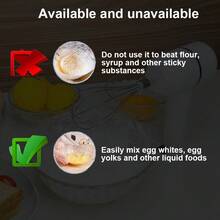 Feizsmile 全新無線電動單頭雙棒USB電動攪拌機，迷你奶油自動攪拌機，適用於家庭使用，蛋糕烘焙，手持式充電，高功率快速攪拌食品搅拌器，電動打蛋器（白色/黑色） - 白色 - 查看 4