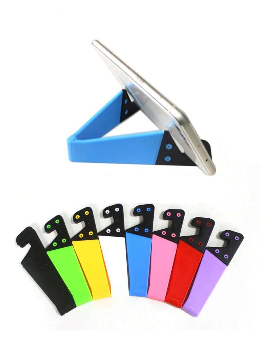 5Pcs Portable V-Shaped Foldable Stand, For Student Dormitories, Bedside, Desktop Phone Holder - Multicolor - View 1