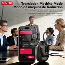 Miniso Tai nghe dịch thuật AI MS156 Saymi có khả năng chống nước, hỗ trợ khoảng 150 ngôn ngữ và kết nối không dây Bluetooth 6.0. Thích hợp cho công việc, học tập, du lịch và làm quà tặng sinh nhật. - Xem 6