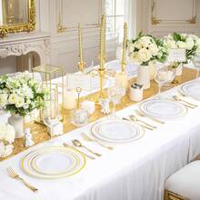 150/75/50/25/12pcs Gold Dessert Spoons, Cake Forks, Salad Forks Cutlery Set, Wedding Tableware, Party Supplies, Full Dinnerware Set, Fashionable Flatware, Suitable For Birthday, Gathering, Party, Wedding, Dinner, Home, Outdoor, Holiday Events (Multiple Specifications Available, Suitable For Any Number Of Diners) - Gold - View 5