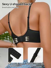 Set Of 2 Women'S Easy Jelly Bras - Wireless Push-Up, Extremely Soft Daily Comfort Underwear - Cà phê + Mơ - Xem 4
