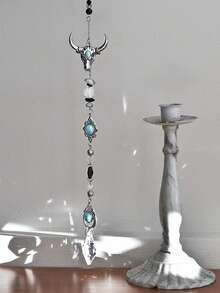 1pc Turquoise Crystal Suncatcher, Shiny Rainbow Maker, Hanging Window Prism, Home Decor, Party Decoration - 1pc - View 5