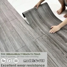 1 Rolo de Adesivo de Piso Autoadesivo com Grão de Madeira 3D Vintage, Adesivo de Piso Autoadesivo Removível de PVC, À Prova d'Água e Resistente a Manchas, Renovação DIY de Piso e Parede Adequado para Quarto, Sala de Estar, Cozinha, Banheiro, Piso e Parede, Decoração Doméstica - Multicolorido - Visão 16