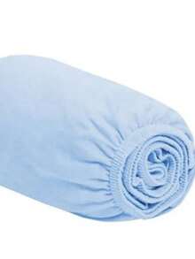 Single Fitted Sheet With Elastic All Around, Micropercal Flex 400 Thread Count, Soft Touch, Single, Double, Queen, King - 藍色 - 查看 5