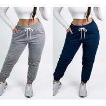 Kit Of 2 Women's Sweatpants - Fashionable Winter Pants - - 灰色和藍色運動褲兩件套 - 查看 1