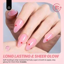 Beetles Nude Gel Nail Polish Set - 6 Colors Nude Pink Brown Neutral Jelly Gel Polish Kit - 6 Colors Peach Sparkle - 查看 4