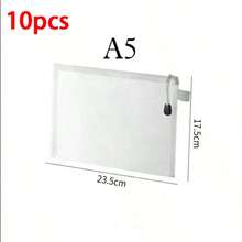 1/5/10/20 chiếc túi đựng tài liệu trong suốt, có ba kích cỡ: A4/A5/A6. Gói 1 chiếc, cỡ S/M/L. Túi đựng tài liệu có khóa kéo, túi đựng đồ chơi xếp hình, túi đựng bút chì, túi đựng hồ sơ, túi đựng văn phòng phẩm, túi quà tặng, đồ dùng học tập, đồ dùng học sinh. - Lưới trắng - Xem 16