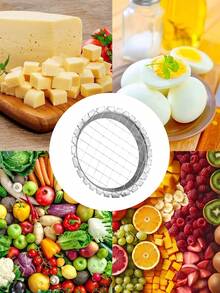 1pc/2pcs Stainless Steel Egg Slicer Cutter Cut Egg Device Grid For Vegetables Salads Potato Mushroom Tools Chopper For Kitchen Chopper,Egg Slicer,Salad Tools,Egg Chopper,Potato Cutter,Stainless Steel Egg Chopper - Multicolor - View 9