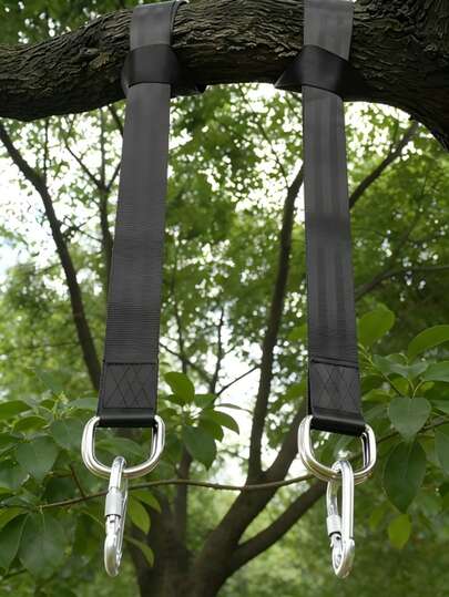 1 Stück Outdoor Baum Hängematte Gurte, hochfestes Nylonmaterial, rostfreier Metallring Design, schnell umwickeln & befestigen in Sekunden ohne Baumrinde zu beschädigen! Geeignet für Camping, Wandern, Entspannung im Garten, tragbar & langanhaltend, unverzichtbare Ausrüstung für Outdoor-Abenteuer & Lässig Zuhause, sicherere & bequemere Installation!