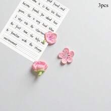 6 件/10 件/12 件全新桃花和樱花树脂装饰磁铁，可爱的冰箱装饰品，办公桌，厨房，储物柜，洗衣机，家居装饰，情人节礼物，送给朋友和家人的礼物 - 彩色 - 查看 32