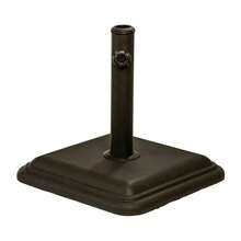 Base de paraguas de 26 libras de peso de EE. UU. Soporte para paraguas de piedra fundida para exteriores para uso con postes de paraguas de 1.3 a 1.8 pulgadas diseñado para ser utilizado con mesa - Marrn - Ver 6