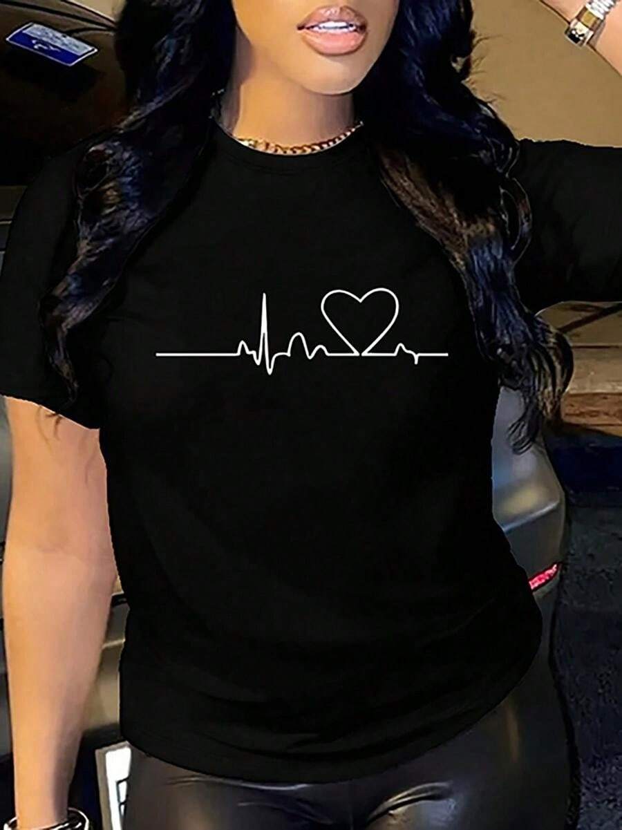 Black Queen Dripping Art Women S Plus Casual Tee T Shirt - 粉色 - 查看 1