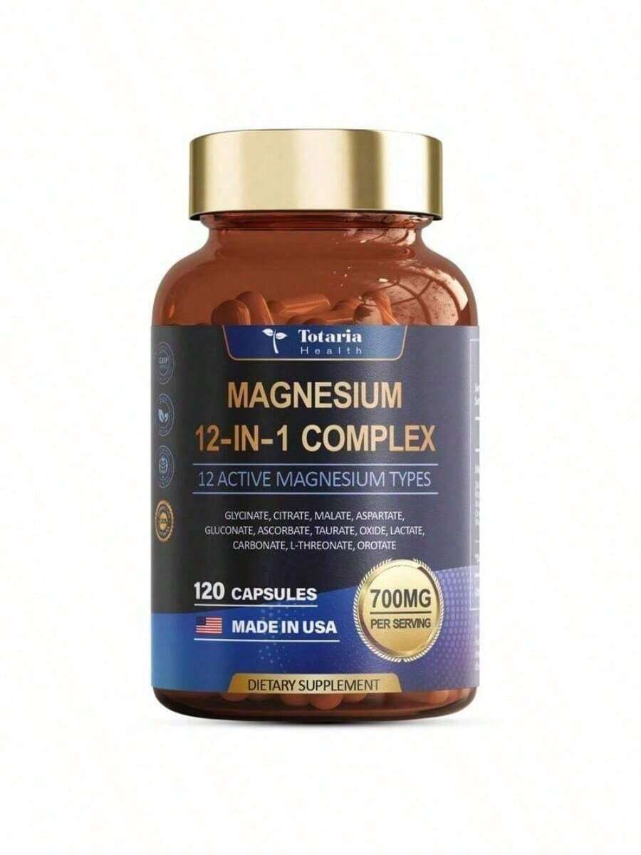 1pack Totaria Magnesium 12 In 1 Complex 700mg - Glycinate Citrate Malate Taurate - 1PCS - 查看 1