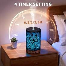 Metal Essential Oil Diffuser Aromatherapy Diffuser Cool Mist Diffuser With 7 Color Lights For Home Office Spa Large Butterfly - Large Butterfly - View 1