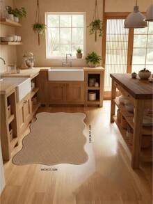 1pc Pineapple Ring Jute-Like Kitchen Rug, Thick & Durable Carpet, Solid Brown Color, Multipurpose Minimalist Design, Suitable For Living Room, Sofa, Doormat, Bedroom, Outdoor, Washable Bottom, Cat Scratching Pad, Kitchen Rug, Bathroom Rug, Welcome Mat, Outdoor Rug, Small Rug, Easy To Clean With Vacuum - Multicolor - View 14