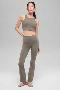 Alo Yoga Aspire Tank True To Close-Fitting Women's  White/Black  W2675rg - 深灰色 - 查看 4