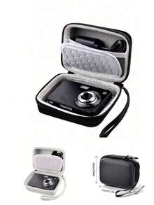 This EVA Digital Camera Bag Is Waterproof And Shock-Resistant. Its Compact Design Is Perfect For Outdoor Photographers And Travelers. It Can Also Be Used As A Power Bank, Office Digital Camera Bag, Cable And Camera Bag, Electronic Cable Organizer, Power Bank Storage Bag, And Wallet-Style Travel Camera Bag. Waterproof, Lightweight, High Capacity, And Portable - The Perfect Gift For Photography Enthusiasts. - View 1