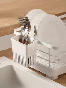 1 cái giá để chén đĩa nhà bếp, rổ ráo nước, giá đựng dao kéo, giỏ đựng đồ, giá để đũa treo tường - Một kích cỡ phù hợp cho tất cả - Xem 10