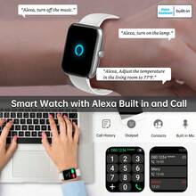 Faweio Smart Watch For Men Women With Bluetooth Call, Alexa Built-In, 1.83" Smartwatch, 100+ Sport Modes Activity Trackers IP68 Waterproof, Fitness Watch Compatible With Android IOS - 查看 10