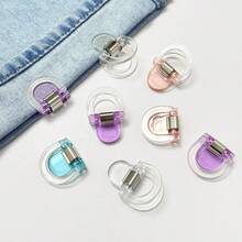 6pcs Seamless Crotch Clips - Adjustable Non-Slip Fixation Clips Suitable For Jeans, Wide-Leg Pants And Fabric Decoration - Durable Plastic Clips Firmly Fixed, Random Colors - Multicolor - View 11