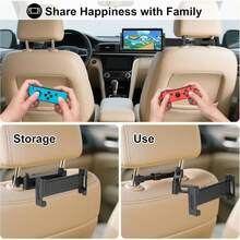 Giá đỡ máy tính bảng gắn trên ô tô, kích thước 5.5-11 inch, tương thích với iPad Pro/Air/Mini, máy tính bảng và điện thoại thông minh, giá đỡ 3 trong 1 xoay 360° có thể điều chỉnh, vật dụng cần thiết khi đi du lịch. - A - Xem 3