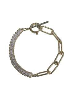 1 đôi vòng tay thiết kế mắt xích thời trang thanh lịch, phù hợp cho phong cách đường phố, đám cưới, tiệc tùng của nữ giới. - Một chiếc vòng tay - Xem 5