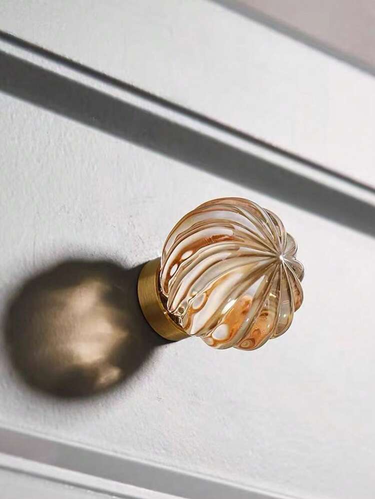 6pcs Crystal Hot Air Balloon Cabinet Handles, Suitable For Cabinets, Wardrobes, Dressers, Children's Rooms, Shoe Cabinets, Drawers, Brass Material, Transparent Handles, Comes With Screws - Multicolor - View 6
