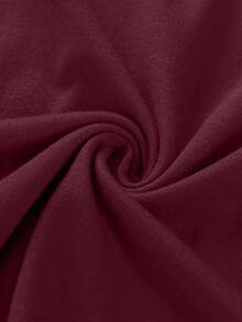 Atasan Cami Tanpa Lengan Kasual Motif Bunga Hibiscus, Atasan Musim Panas, Pakaian Pantai untuk Wanita - Burgundy - View 4