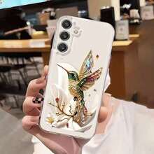 Funda para Teléfono - Funda Floral de Colibrí con Joyas para Samsung Galaxy A02 A03S A04 A05S A06 A13 A14 A15 A16 5G A21S A22 A23 A24 A25 A26 A32 A34 A35 A36 A50 A52 A53 A54 A55 A56 A73 S21 Ultra S22 Plus S23+ S24 FE S25 Edge S48 Transparente Anti-Caída Completa, teléfonos móviles, bolsos, accesorios para móviles, fundas para teléfonos, decoración de habitaciones, accesorios, fundas transparentes para teléfonos, verano, correas para teléfonos, fundas para teléfonos de hombre, fundas para teléfonos negras, fundas para teléfonos rosas, funda para móvil para hombre, funda para móvil para mujer, protección para teléfonos móviles, accesorios de playa, regalos - Estilo (1 pieza) - Ver 5
