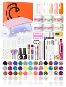 Bộ dụng cụ làm móng acrylic COSCELIA kèm đèn LED UV và máy mài móng để tự làm móng nghệ thuật và nối móng. - Nhiều màu - Xem 11