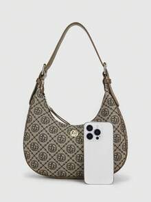 DK DKMG VANESSAMAY&DKMG 1 件复古风格 PU 单肩包，不对称图案，轻巧可调节，适合母亲节假期、派对、度假、约会、购物、日常使用，以及作为送给女性的礼物，女士商务休闲包，非常适合办公室、商务和工作，女士优雅包 - 棕色 - 查看 7